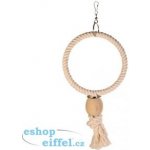 TRIXIE 5158 závěsný bavlněný kruh s dřevěnou koulí 16 cm – Zboží Dáma