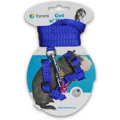 Tommi Postroj s vodítkem pro morče 15/25 cm /120 cm modrá – Hledejceny.cz