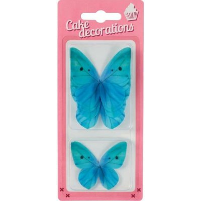 Dekorace z jedlého papíru Motýlci modří (8 ks) dortis – Zboží Dáma