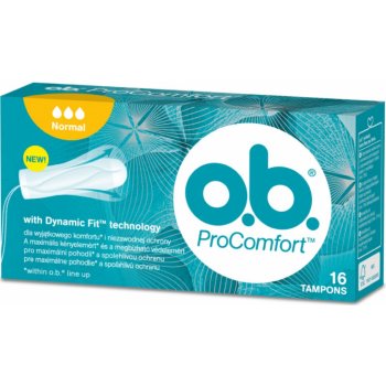 o.b. Pro Comfort Normal with Dynamic Fit tampony 16 ks od 59 Kč - Heureka.cz