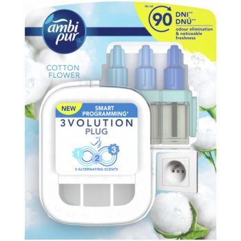 Ambi Pur 3Volution Osvěžovač Vzduchu, Startovací Sada Cotton 20 ml