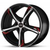 Alu kolo, lité kolo Ronal R62 7,5x17 5x112 ET52 black polished red