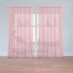 Sablio Záclony Bílé čárky na růžové: 2ks 150x250cm – Hledejceny.cz