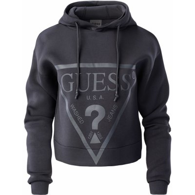 Guess dámská mikina NEW ALISA HOODED SWE V2YQ08KAMN2-JBLK Černá