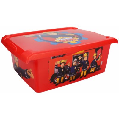 OKT Fashion Hasič Sam Plastový box červený 10 l 39 x 29 x 14 cm