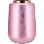 Růžová kovová veliká váza Jullie Jolly pink XL - 33*32*40 cm - daan kromhout – Hledejceny.cz