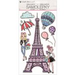 Anděl Samolepka na zeď - plastická s glitry - Eiffelova věž - 47 x 24 cm - 15119 – Sleviste.cz