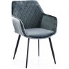 Jídelní židle Textilomanie Viallo sametová / tmavě šedé