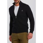 Gant pánský svetr Gant Cotton Pique Zip Cardigan černá – Zbozi.Blesk.cz