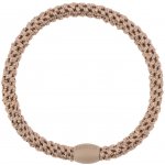 KKNEKKI Gumička do vlasů Kknekki Slim Taupe Glitter, béžová barva, textil – Zboží Dáma