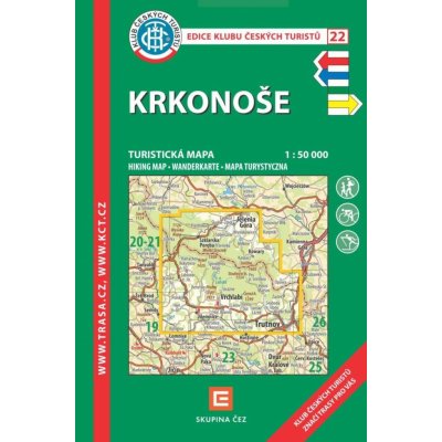Krkonoše - turistická mapa KČT č.22 – Zboží Dáma