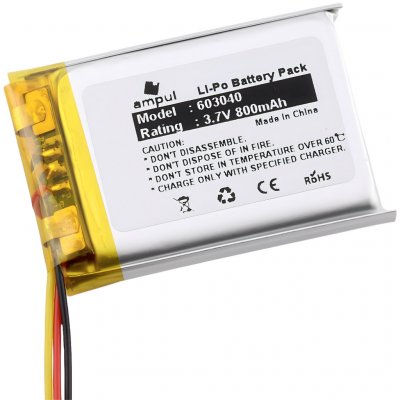 Li-Pol baterie 800mAh, 3.7V, 603040, 3pin – Sleviste.cz