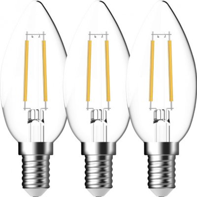 Nordlux LED žárovka E14 4W 2700K 3ks čirá LED žárovky sklo 5183001523 – Hledejceny.cz