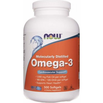 Now Omega-3 Molecularly Distilled 500 kapslí – Hledejceny.cz
