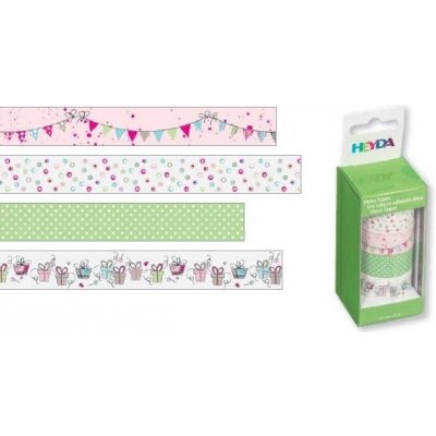 Heyda papírová girlandy růžové 1,5 cm x 5 m – Zboží Dáma