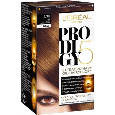 L'Oréal Prodigy 5 5.30 světle hnědá zlatá barva na vlasy od 172 Kč -  Heureka.cz