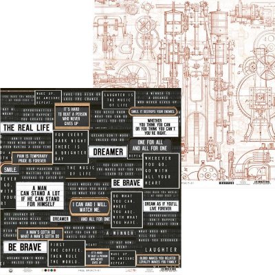 P13 Oboustranný papír na scrapbook Free Spirit 01 30x30cm – Zboží Dáma