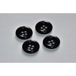 Knoflík plastový čtyřdírkový 18mm černá – Zboží Mobilmania