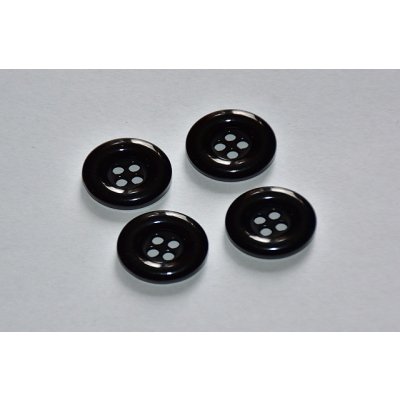 Knoflík plastový čtyřdírkový 18mm černá – Zboží Mobilmania
