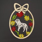 AMADEA Dřevěná dekorace vajíčko beránek, velikost 9 cm, český výrobek – Hledejceny.cz