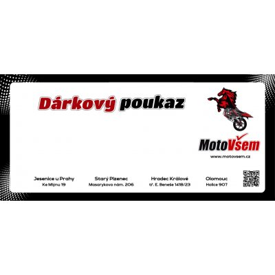 MOTOVŠEM Elektronický dárkový poukaz - 2000 Kč – Sleviste.cz
