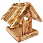 BerryHome Opalované dřevěné krmítko pro ptáky s otvorem 32 × 30 × 27 cm – Hledejceny.cz