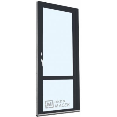 Knipping balkonové dveře 70 x 210 cm OS s příčkou a oboustranou klikou FAB levé antracit/antracit – Zboží Mobilmania
