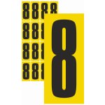Čísla samolepicí 8 samolepící vinylová fólie velikost znaku 300 mm – Zboží Dáma