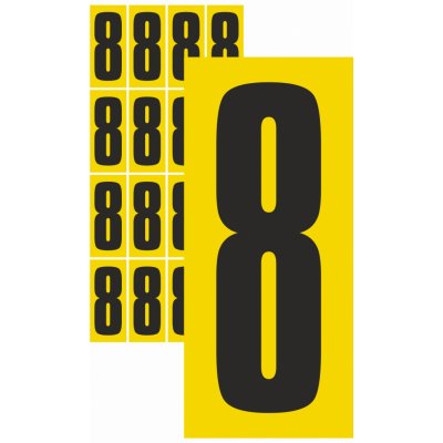 Čísla samolepicí 8 samolepící vinylová fólie velikost znaku 300 mm – Zboží Dáma