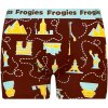 Boxerky, trenky, slipy, tanga Frogies pánské boxerky Frogies Travel tmavě červená