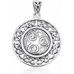 Fantasy Šperky TRISKELL V KRUHU keltský stříbrný přívěsek MJW145 – Zboží Mobilmania