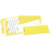 Barvící pásky Partex samolepicí štítky PFA20018KT4, 9,5 x 17,5 mm, žluté, 352 ks, A4, 1 list