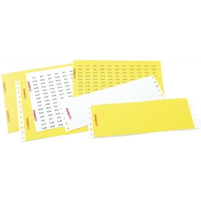 Partex samolepicí štítky PFA20018KT4, 9,5 x 17,5 mm, žluté, 352 ks, A4, 1 list – Zboží Živě