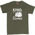 King of the camper stan pánské tričko s potiskem 401 zelená olive bílá – Sleviste.cz