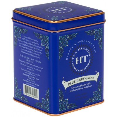 Harney & Sons Blueberry Green Borůvkový zelený čaj 20 hedvábných sáčků