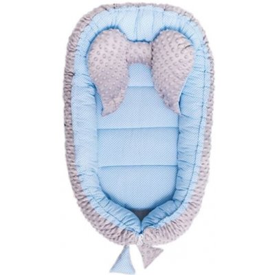 BELISIMA Hnízdečko pro miminko Minky Sweet Baby modré Bavlna/Polyester, 55x75 cm