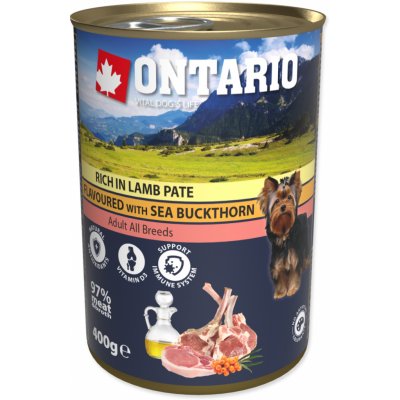 Ontario Pate Rich in Lamb Flavoured with Sea Buckthorn 0,8 kg – Zboží Mobilmania