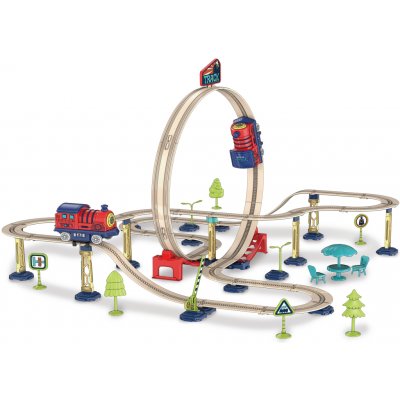 Wiky Vehicles Dráha vlaková se smyčkou 55x52x36,5 cm – Sleviste.cz