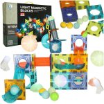 KIK KX5144_2 Svítící magnetická kuličková dráha 49 ks – Sleviste.cz