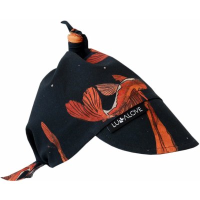 Lullalove Bavlněný šátek na hlavu s kšiltem Kapr Koi – Zboží Mobilmania