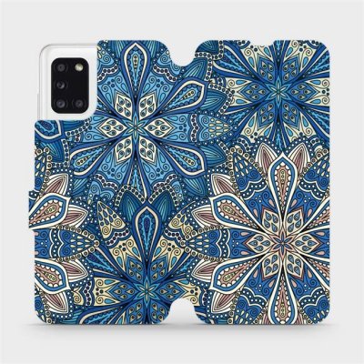 Pouzdro Mobiwear parádní flip Samsung Galaxy A31 - V108P Modré mandala květy – Zboží Mobilmania