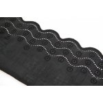 Bavlněná madeirová krajka - černá - šířka 14 cm – Zboží Mobilmania
