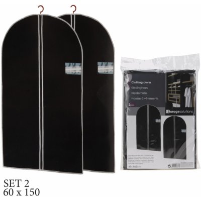 Černý obal na oblečení, 2 kusy, 150x60 cm Emako – Zboží Mobilmania