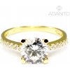 Prsteny Adanito BRR0132G Zlatý se zirkony