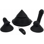 The Banger DS Fucking Machine oboustranný sexuální stroj se 2 dildy a umělou kundičkou stříbrný – Zboží Dáma