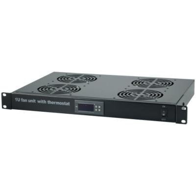 Ventilační jednotka XtendLan SFAN1U4T-B-EK Ventilační jednotka, výška 1U, pro rozvaděče hloubky 350 mm, 4x ventilátor s termostatem SFAN1U4T-B-EK – Zboží Živě