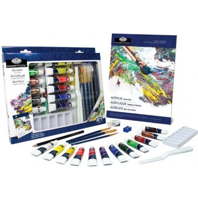 Sada akrylových barev Essentials v papírové krabici 21 dílná – Zboží Mobilmania