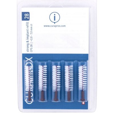 Curaprox Náhradní mezizubní kartáčky na čištění implantátů Strong & Implant Fialová (Refill) 28 CPS 28 5 ks