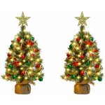 2 dílná sada umělého vánočního stromku 411364 green 3ft 92 cm A YAHEETECH – Zbozi.Blesk.cz