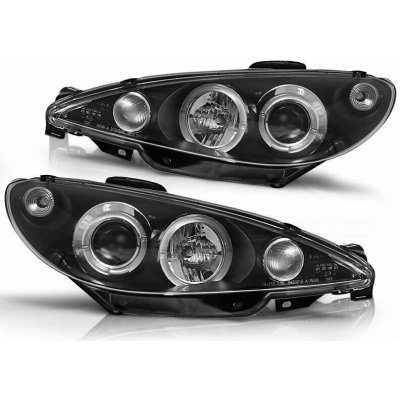 Přední světla Peugeot 206 02-07 Angel Eyes - černé | Zboží Auto